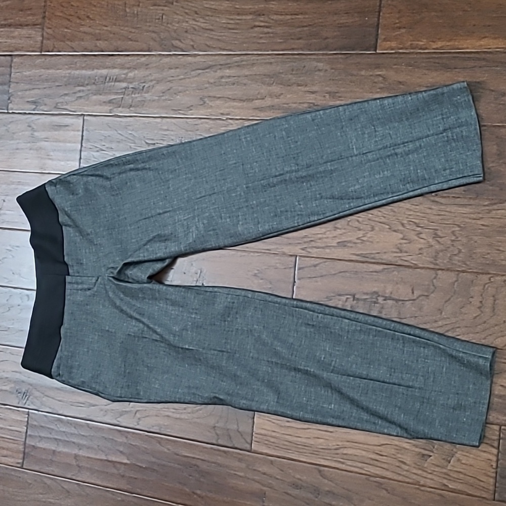 Express Grey Blend Editor Pants With Wide Black W… - image 1